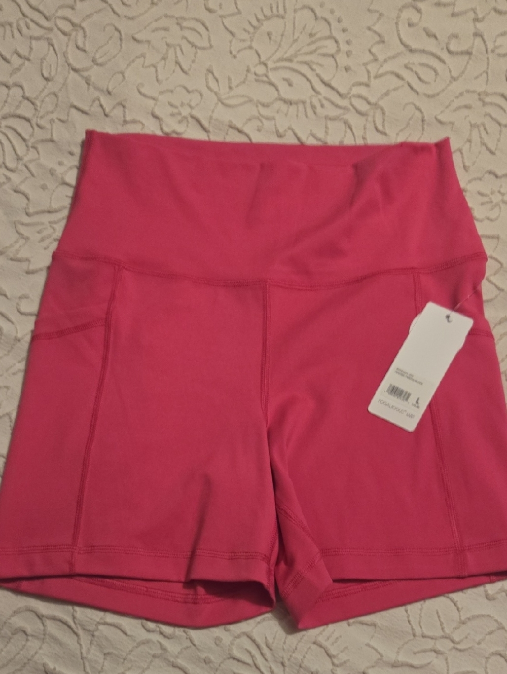 Yogalicious Hot Pink High-Rise Bike Shorts